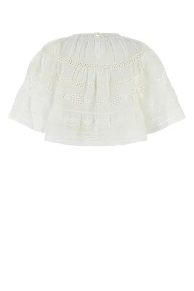 Isabel Marant Étoile Isabel Marant Etoile Women White Voile Dilama Top In White