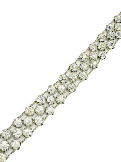 Pre-owned Jennifer Gibson Jewellery 1910s Antique Paste Bow Belt In Silver