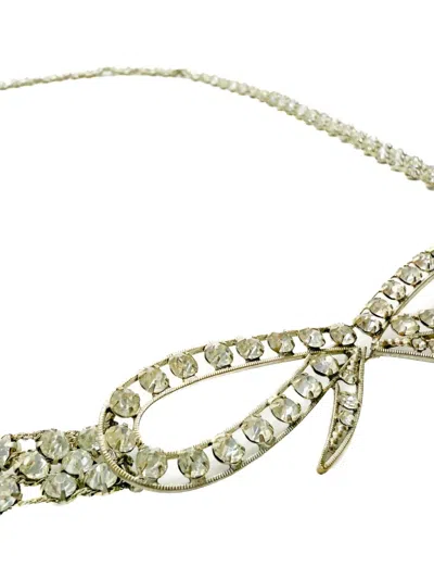 Pre-owned Jennifer Gibson Jewellery 1910s Antique Paste Bow Belt In Silver