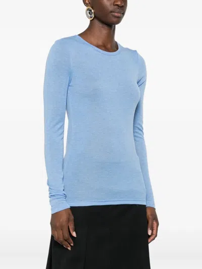 Samsoe & Samsoe Fine-knit Jumper In Blue