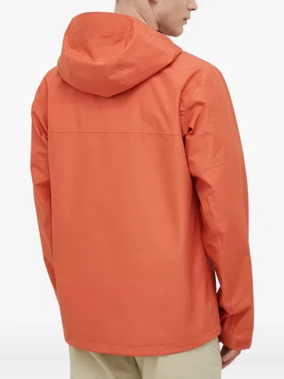 Helly Hansen Hooded Logo Jacket In Orange