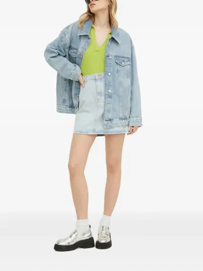 Hugo Boss Soverie Ribbed Collared Sweater In Green