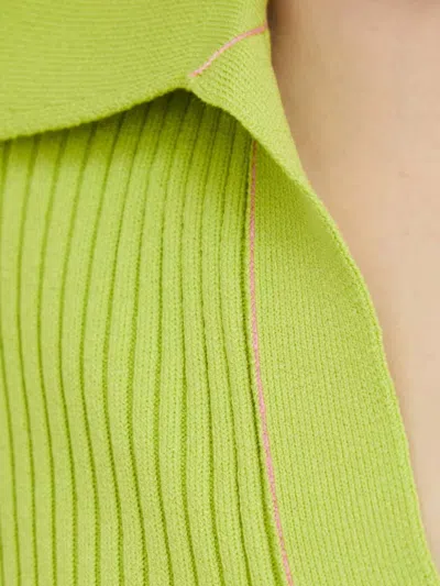 Hugo Boss Soverie Ribbed Collared Sweater In Green