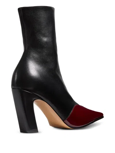 Khaite Nevada 85 Leather Ankle Boots In Black