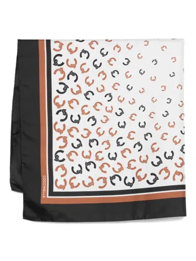 Coccinelle Viscose And Wool Scarf In Black