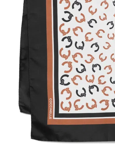 Coccinelle Viscose And Wool Scarf In Black