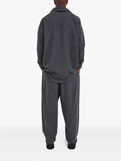 Darkpark Wide-leg Side Pocket Casual Pants In Gray