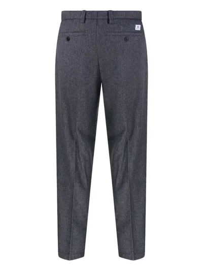 Department Five Pleated Trousers In Gray