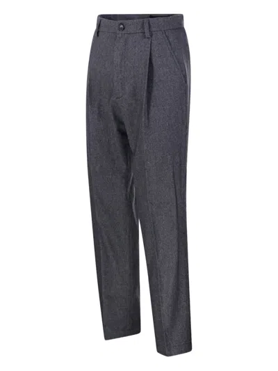 Department Five Pleated Trousers In Gray