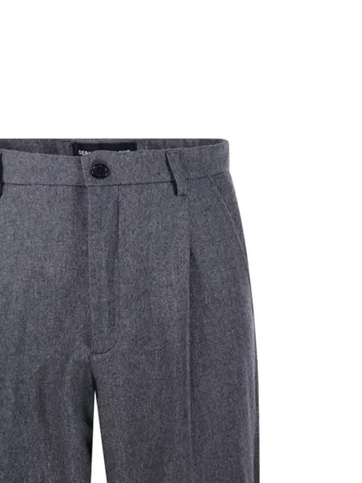 Department Five Pleated Trousers In Gray