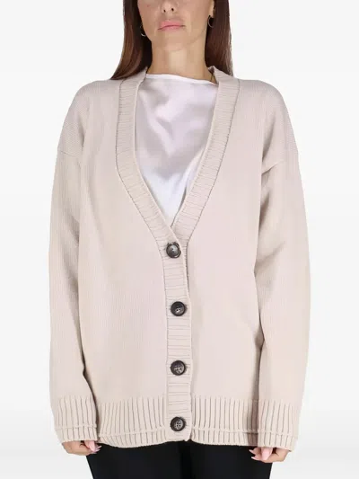 Maliparmi Button Cardigan In Neutral