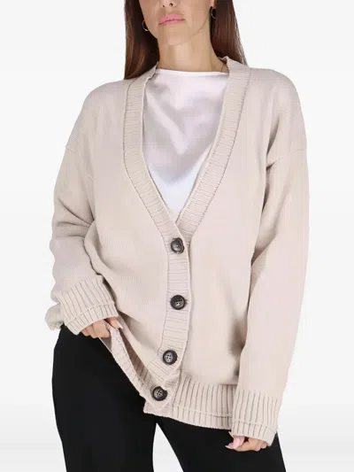 Maliparmi Button Cardigan In Neutral