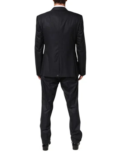 Dolce & Gabbana Black Martini 2 Buttons Suit 3 Piece Suit In Black