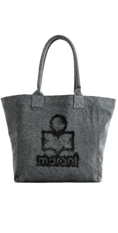 Isabel Marant Women Grey Canvas Small Yenky Shopping Bag In Gray