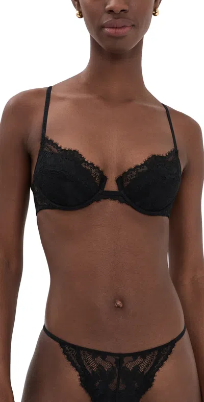 Natori Fleur Lightly Lined Underwire Bra Black In Black