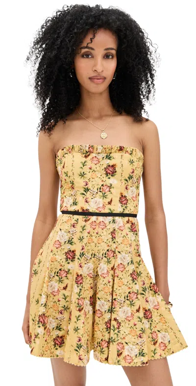 Agua By Agua Bendita Floral Strapless Mini Dress In Multi