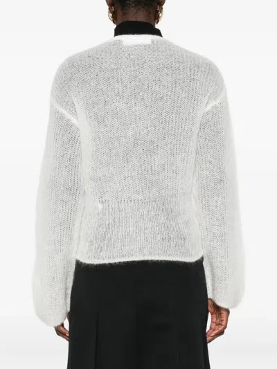 Samsoe & Samsoe Mohair-blend Cardigan In White