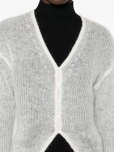 Samsoe & Samsoe Mohair-blend Cardigan In White