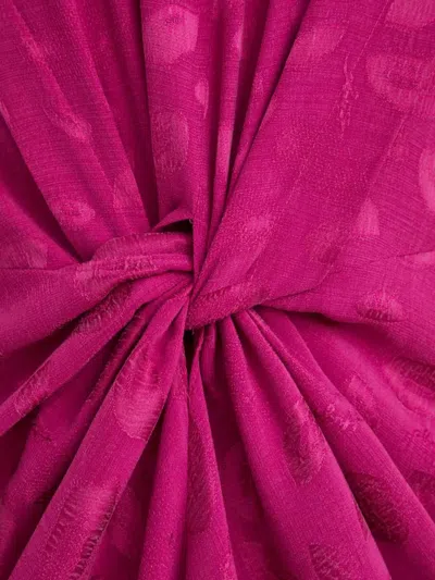 Hugo Boss Twist-detail Mini Dress In Pink