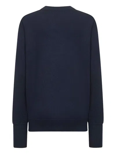Studio Nicholson Blue Extra Fine Merino Wool Inverness Sweater In Blue