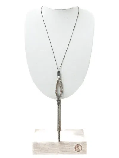 Peserico Crystal-glass Pendant Necklace In Silver