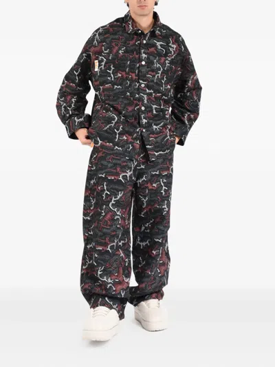 Pdf Buttoned Patterned Shirt In Black