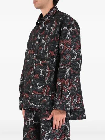 Pdf Buttoned Patterned Shirt In Black