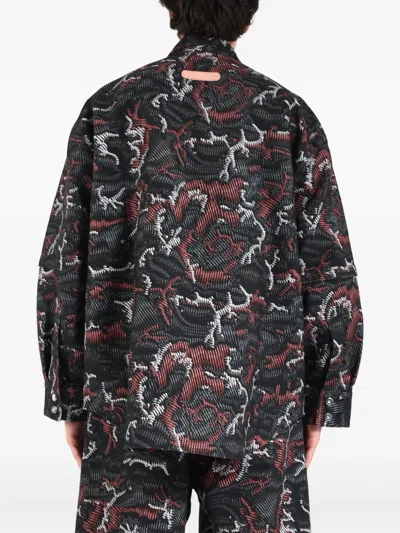 Pdf Buttoned Patterned Shirt In Black