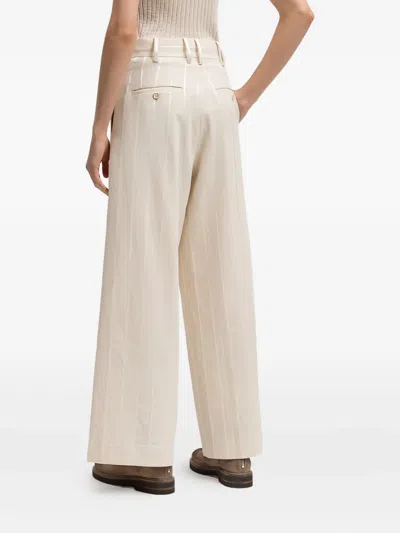 Uma Wang Striped Pino Trousers In Neutral