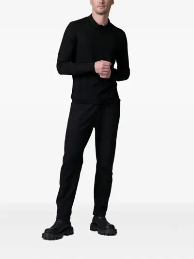 Transit Buttoned Pullover In Black
