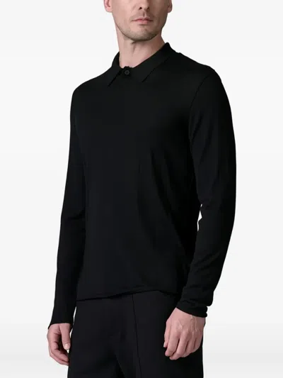 Transit Buttoned Pullover In Black