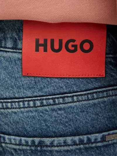 Hugo Boss Faded Jeans In Blue