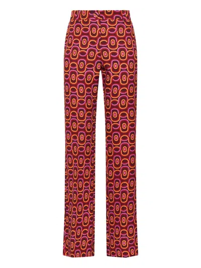 Maliparmi Printed Trousers In Red