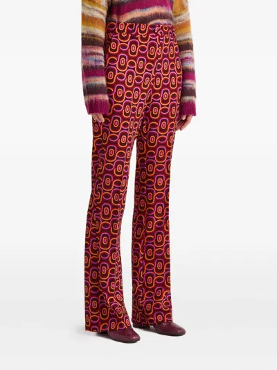 Maliparmi Printed Trousers In Red