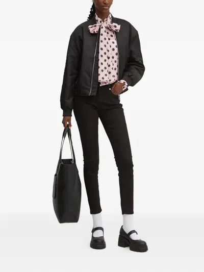 Hugo Boss Logo-patch Jeans In Black