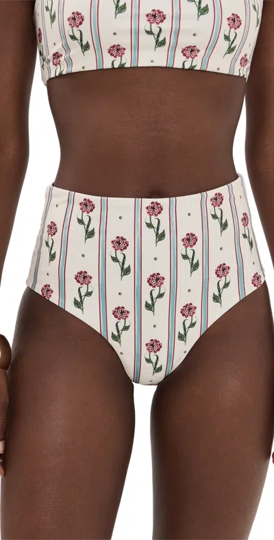 Agua By Agua Bendita Magenta Quebrada Bikini Bottoms Multicolor In White