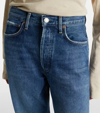 Agolde Mid-rise Straight-leg Denim Trousers In Blue