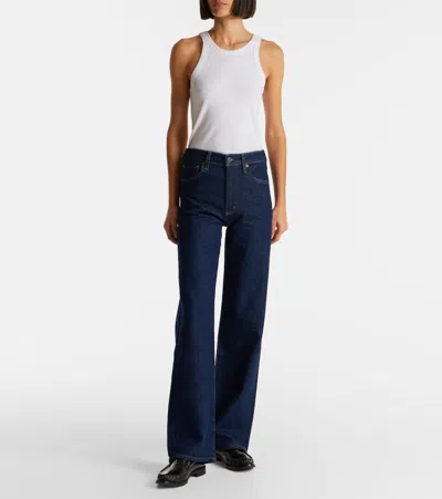 HARPER中腰直筒牛仔裤