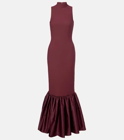 Rotate Birger Christensen Rotate Birgerchristensen Maxi Dress In Burgundy
