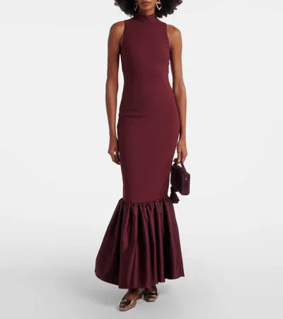 Rotate Birger Christensen Rotate Birgerchristensen Maxi Dress In Burgundy