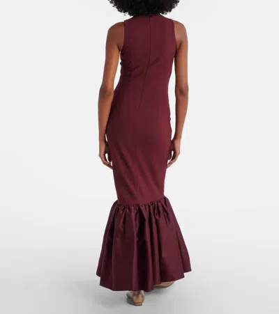Rotate Birger Christensen Rotate Birgerchristensen Maxi Dress In Burgundy