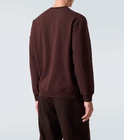 Stone Island Ghost Cotton-blend Jersey Sweatshirt In Brown