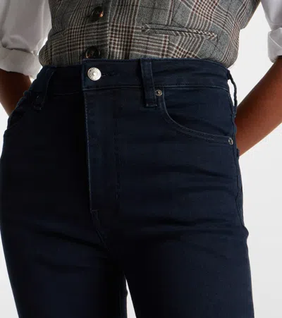 Frame Reboot High-rise Bootcut Jeans In Blue