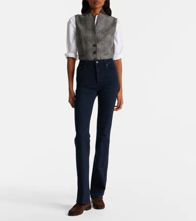 Frame Reboot High-rise Bootcut Jeans In Blue