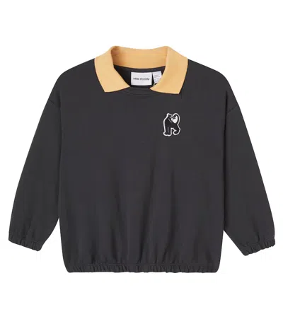 Mini Rodini Cotton Jersey Sweatshirt In Black