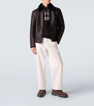 Arch4 Mr Saint Gervais Fair Isle Cashmere Sweater In Brown