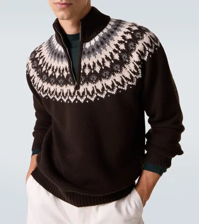 Arch4 Mr Saint Gervais Fair Isle Cashmere Sweater In Brown