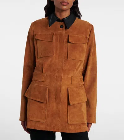 Stouls Leon Suede Jacket In Brown
