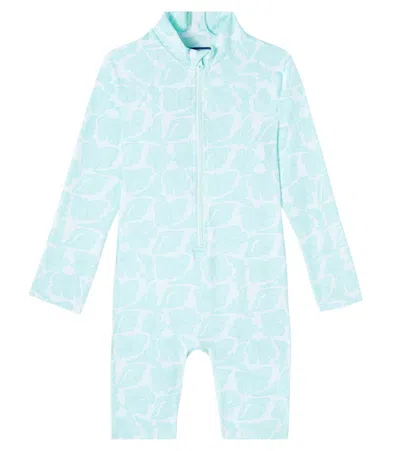 Vilebrequin Seashells Rashguard Swimsuit In Blue