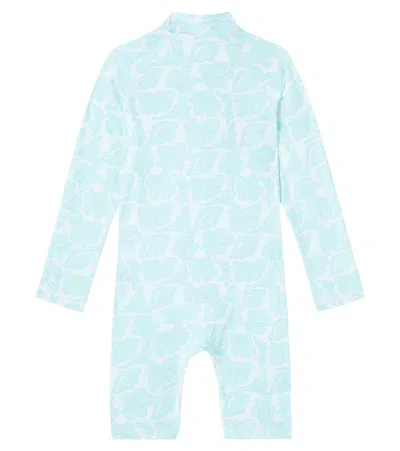 Vilebrequin Seashells Rashguard Swimsuit In Blue